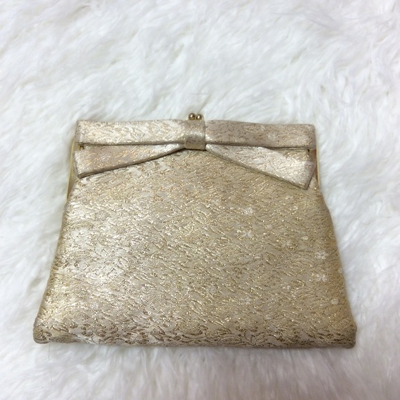 Handbags - PRECIOUS VINTAGE TAPESTRY BOW CLUTCH